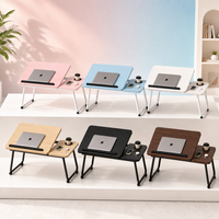 Table d'appoint pliable portable multi-positions inclinable pour ordinateur portable avec porte-gobelet pour lit, tapis, tatami, petit appartement