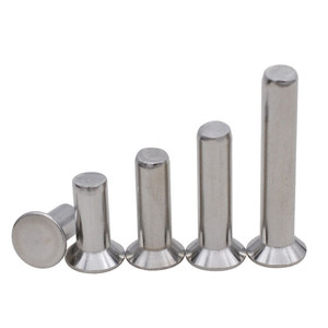 Remache sólido de aluminio M4 AL 6061 7075 pulido, redondo, delgado, tipo hongo, ovalado, de cabeza plana avellanada DIN660 DIN302 DIN7338 - Product Image 1