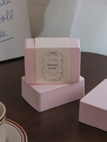 Boîte cadeau créative personnalisée pour mariage, en forme carrée, avec illustration de dessin animé, en papier pulpe rose, sacs à cordon et ruban