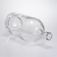 Bouteilles en verre rondes transparentes vides pour vin de fruits et boissons alcoolisées, personnalisées, 375 ml, 500 ml, 750 ml, en vente et pour l'exportation en gros