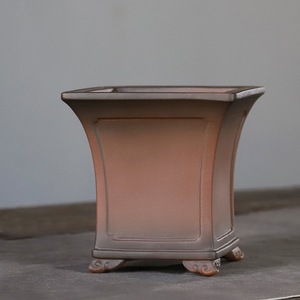 Pot à bonsaï en argile violette fait main, carré et rectangulaire, pour pin, cyprès, orchidées, Zhangs Art Pottery - Product Image 1