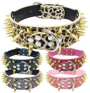 Holesale-<span class=keywords><strong>collar</strong></span> de perro grande con tachuelas de metal, de cuero - Product Image 5