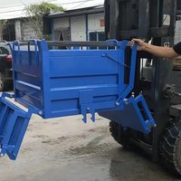 Chariot élévateur à benne basculante lourde de bonne qualité, boîte de stockage mobile, équipement de manutention d'entrepôt