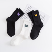 100% coton papillon business femmes d'équipage joyeux drôle fou chaussettes colorées pour dames filles