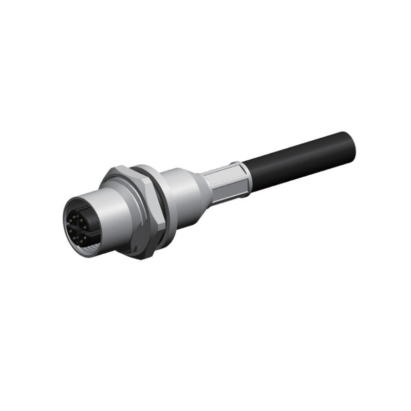 Shielded M12 8 Pin Ethernet Cable X Coded Electrical Superseal Connector