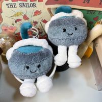 Adorable Peluche Sportive Bouclée, Cache-oreilles Blanc Doux et Cuddly, Mini Jouet de 9CM, Cadeau d'Anniversaire Mignon pour Enfants et Amis