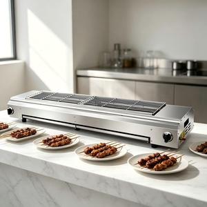 Commercial Stainless Steel Gas Grill With Easy Cleaning Feature For Grilling Meat Fish Chicken Skewers - Product Image 6