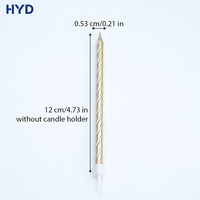 Velas de Cumpleaños en Espiral Delgadas y sin Humo, Tema Romántico, Decoración para Pasteles, Personalizables, Juego en Negro, Blanco y Dorado, 2026