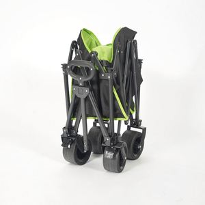QM Steel Four-Wheel Outdoor Utility <b>Wagon</b> Enclosed Structure Easy-Folding <b>Collapsible</b> Design for Shopping Garden - Product Image 4