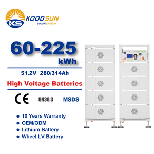 KOODSUN Baterai Rak Tegangan Tinggi 60kWh 225kWh 314Ah 51.2V LiFePO4 Baterai Lithium Sistem Penyimpanan Energi Surya - Product Image 1