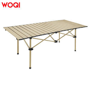 Mesa Plegable para Acampar WOQI, Mesa Rectangular de Aluminio para 6 Personas, Portátil para Exteriores con Tapas Antideslizantes para las Patas - Product Image 3
