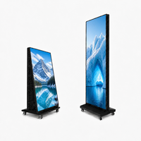 Display LED Portatile P1.25 P1.53 P1.86 P2.5, Schermo Pubblicitario LED Pieghevole da Terra con Ruote Mobili