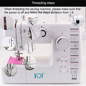 China <span class=keywords><strong>WOF</strong></span> fábrica FHSM 705 electrónica hogar mini overlock ojal máquina de coser multifuncional - Product Image 6