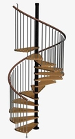 Escalier en colimaçon moderne en acier et bois, vente chaude, escalier circulaire intérieur pour grenier, idéal pour l'extérieur dans les appartements, villas et maisons