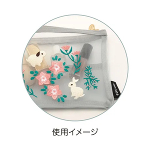 Embroidered pattern transparent mesh <b>small</b> bag <b>wallet</b> nylon material daily portable storage supplies - Product Image 2