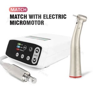 Pieza de mano dental Hori eléctrica de fibra óptica con relación 1:5, de alta velocidad, de acero inoxidable plateado - Product Image 4