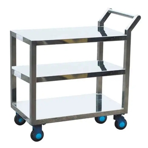 Three-tier Rack Light Stainless Steel Restaurant Tool Box Roller Trolley With Tools Four-wheel Mobile Cabinet