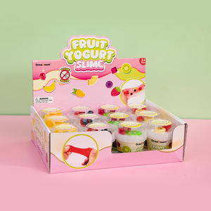 어린이 DIY 슬라임 4개입 팩, 부드러운 과일 요거트 슬라임 젤리 퍼티 TPR 액세서리 포함, 150g 스트레스 해소용 피젯 무독성 장난감 - Product Image 5