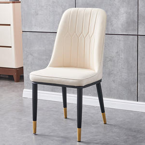 Studded Dining <b>Chairs</b> <b>Knocker</b> for Kitchen Leather Upholstered Occasional <b>Chairs</b> for Accent Restaurant Living Room Side <b>Chair</b> - Product Image 4