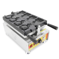 Machine à gaufres électriques Taiyaki la plus vendue pour cornets de crème glacée, avec revêtement antiadhésif, 4 par lot, 2400W