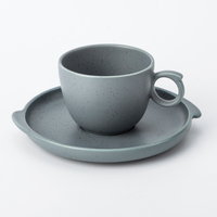 Tasses à café italiennes en porcelaine, verres dentelés, de couleur aléatoire, pour le café