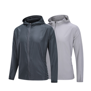 Veste coupe-vent pour homme, design personnalisé 100% neuf, respirante, longue, imperméable, à fermeture éclair, à capuche, séchage rapide, décontractée, pour l'hiver, OEM - Product Image 1