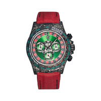 Montres élégantes pour hommes Premium - Design inspiré de la course automobile en fibre de carbone, montre mécanique à remontage manuel pour hommes de style Daytona