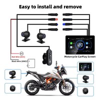Layar CarPlay Motor 7 Inci Nirkabel Android Auto Bt 5.0 M18 DVR Dudukan Lepas Cepat