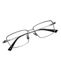 Lunettes pour hommes ultra-légères de marque haut de gamme en titane pur, montures vintage à cerclage complet, verres PC, vente en gros 22315