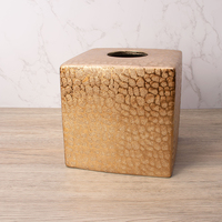 Ensemble d'accessoires de salle de bain en résine plaquée or, écologiques, personnalisables, comprenant un porte-brosse de toilette et un distributeur de savon
