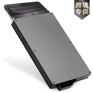 Aluminum <b>Card</b> Holder 4 Inch RFID Blocking Credit <b>Card</b> <b>Wallet</b> Automatic <b>Card</b> Flow Multi Slots Black - Product Image 4