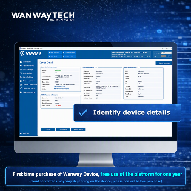WanWayTrack Monthly Fee White Label GPS Software System Internal GPS 1080p Video 1-Year Warranty-Multi-Platform for Vehicle
