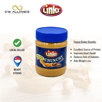 Pâte d'arachide crémeuse premium Linkz, pâte d'arachide pure et authentique, texture onctueuse, goût de noix, bouteille de 510 g