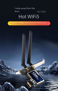 <span class=keywords><strong>Carte</strong></span> Réseau Sans Fil WIFI PCI-E 1200 Mbps pour Ordinateur de Bureau, Double Bande 2.4G 5G 2-en-1, Adaptateur WIFI 5 AC1200 PCIe, <span class=keywords><strong>Carte</strong></span> Réseau BT4.0 - Product Image 5