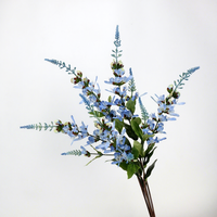 Bunga Sutra Buatan Warna Biru, Phalaenopsis, Tulip, Mawar, Lavender, Agapanthus, Larkspur, untuk Dekorasi Rumah & Pernikahan
