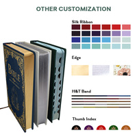Biblias Modernas y Duraderas con Cubierta de Cuero PU, Estampado en Caliente, Impresión de Libros Cristianos, Venta Directa de Fábrica