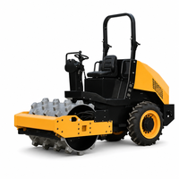 Compacteur à tambour vibrant simple ROADWAY de 3,5 tonnes avec moteur diesel pour la construction routière
