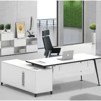 Bureau Meuble design Blanc Moderne Exécutif Bureau Gestionnaire Table En Forme De L