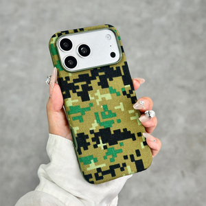 เคสโทรศัพท์ลายพรางเท่ๆ รุ่น L181 แบบแม่เหล็ก สำหรับ iPhone 13 14 15 16 17 Pro Max เคสผ้าแฟชั่น - Product Image 1