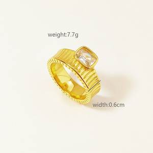 Meilleure vente Classique Or Femmes Réglable En Acier Inoxydable Antique Plaqué Or Bague de Bijoux de Mode - Product Image 3