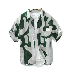 Wholesale Men's Summer Hawaiian <b>Shirts</b> <b>Patchwork</b> Design Anti-Wrinkle Anti-Shrink Anti-Pilling Yarn Dyed Eco-Friendly Breathable - Product Image 1