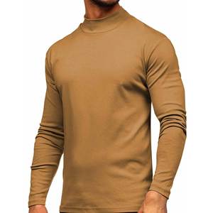 Suéter de punto grueso para hombre, cuello medio, cálido, ajustado, para otoño e invierno, ropa deportiva - Product Image 3