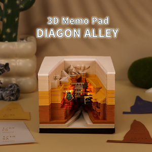 2026 thời gian mảnh 3D Tự làm ghi chú Lịch Bàn sáng tạo trang trí máy tính để bàn đèn chéo hẻm điêu khắc thiết kế lịch gốc - Product Image 2
