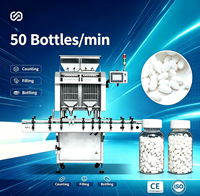 Ligne de production médicale entièrement automatique pour le comptage de particules, le remplissage de comprimés et pilules, avec scellage, bouchage, étiquetage, et moteur pour baril d'huile
