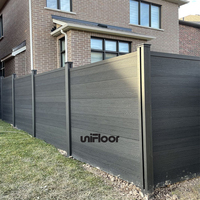 Panneau de clôture WPC Unifloor de 6 pieds avec cadre en aluminium, écologique et résistant aux intempéries, installation facile en DIY