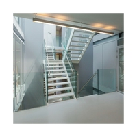 Escalier droit décoratif d'intérieur, stable, monobloc, pour loft, bibliothèque, chambre à coucher