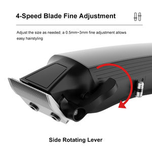 Recortadora de pelo de peluquero eléctrica recargable, potente tipo C con batería de litio USB, para uso doméstico, en coche y Hotel, por un lado, por el otro - Product Image 3