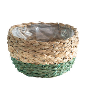 Draagbare multifunctionele plantenbak bloemenmand set eco-design binnen buiten display stapelbaar geweven bloempot set - Product Image 2