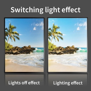 Ultra-Thin Backlit Black or Silver Custom LED Menu Poster Frame Advertising Light <b>Box</b> for Restaurant Cafes Store Bar Hotel - Product Image 5