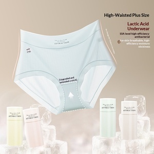 Slip a triangolo da <span class=keywords><strong>donna</strong></span> a vita alta, traspiranti, sottili, con ricamo e design traforato, taglie forti, in poli-lattato antibatterico - Product Image 3